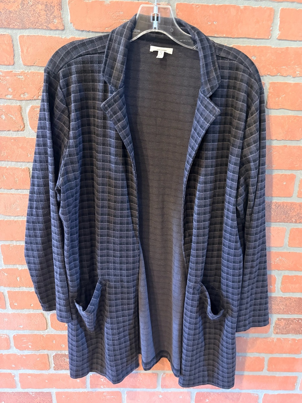 Maurices-  charcoal and black plaid Open-Front Blazer, size XXL